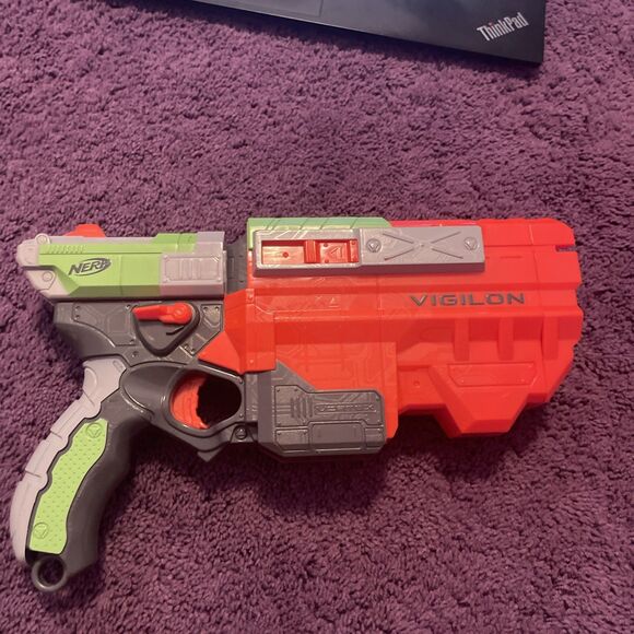 NERF Vortex Vigilon Disc Blaster Gun Tested & In Working Condition - Picture 1 of 2